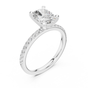 Silhouette 2.00ct Oval Diamond Ring