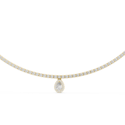 Pear Drop Tennis Necklace — 4.53ct