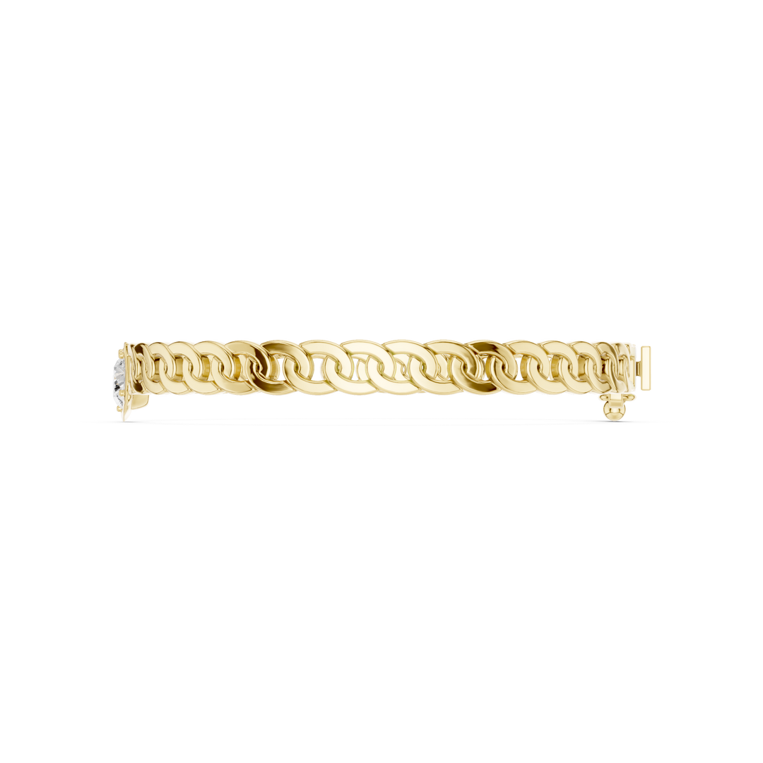 Curb Chain Station Men's Bracelet — 1.03ct