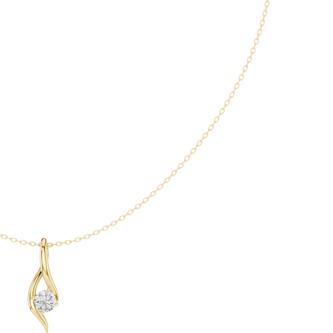 Sculptural Curved Necklace — 0.50ct
