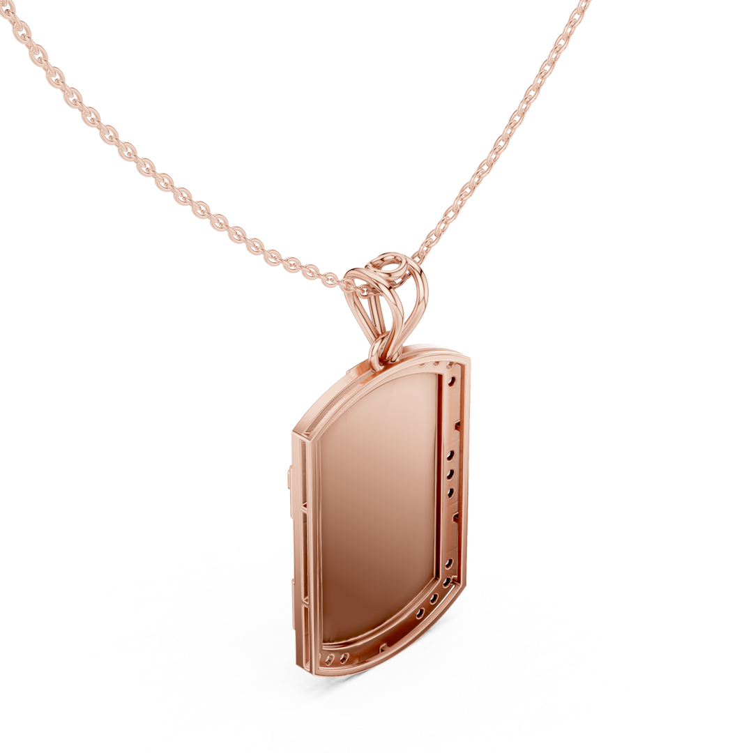 Cross Dog Tag Pendant — 0.75ct