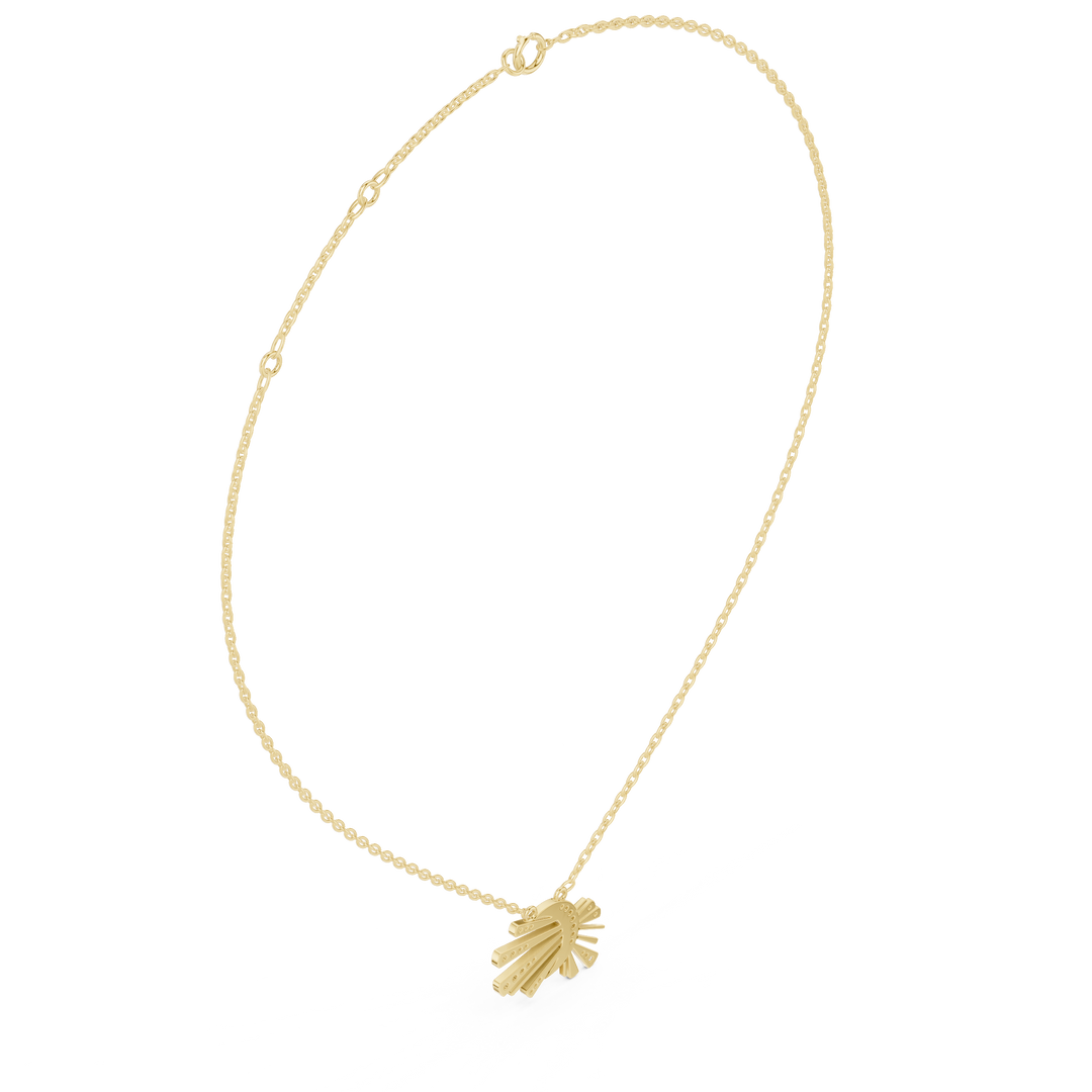 Starburst Sunray Pendant Necklace — 0.30ct