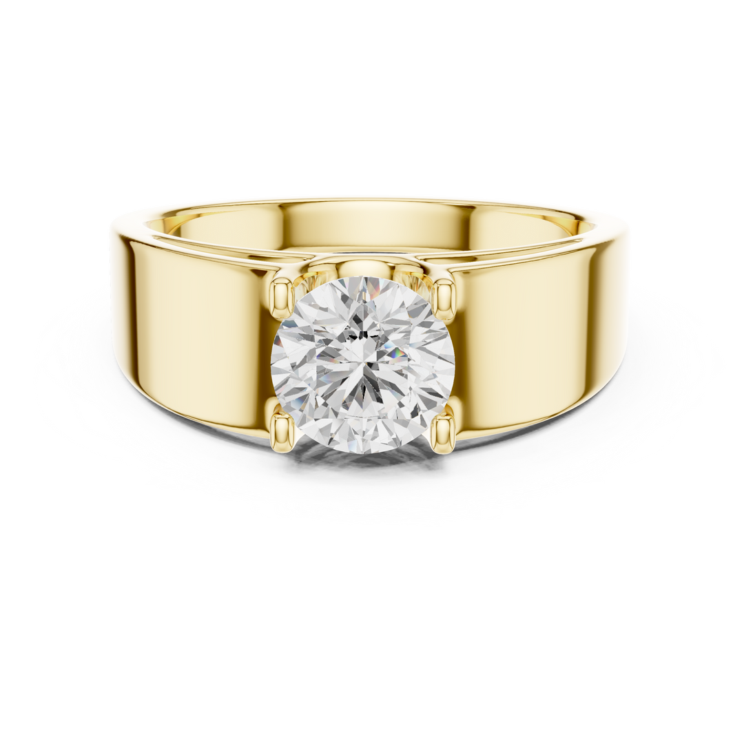 Classic Solitaire Mens Ring — 0.95ct