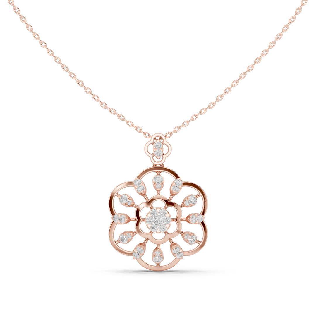 Floral Wheel Pendant — 0.84ct