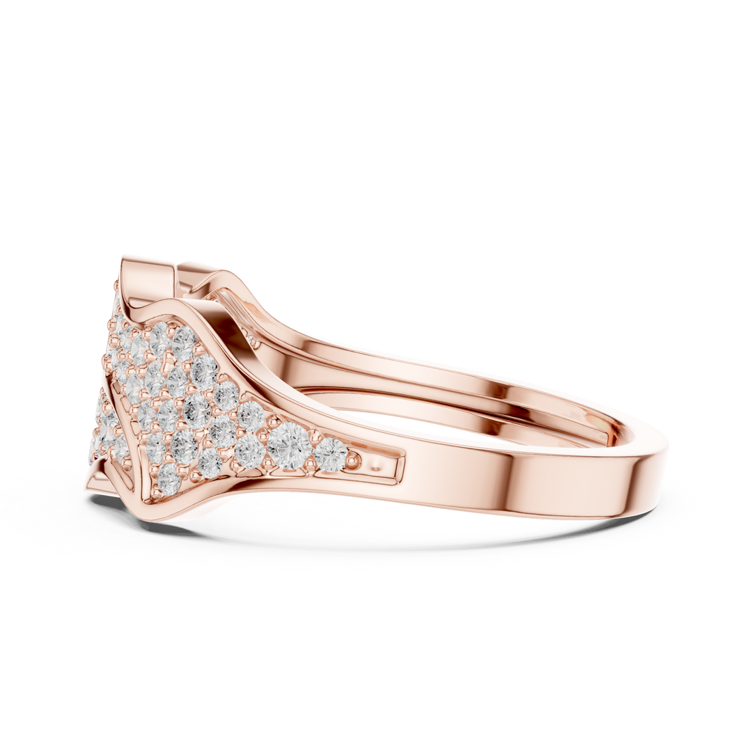 Pyramid Top Mens Ring — 0.43ct