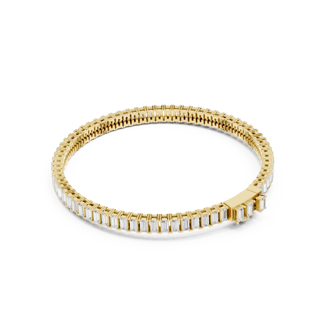 Full Baguette Link Men's Bracelet — 3.46ct