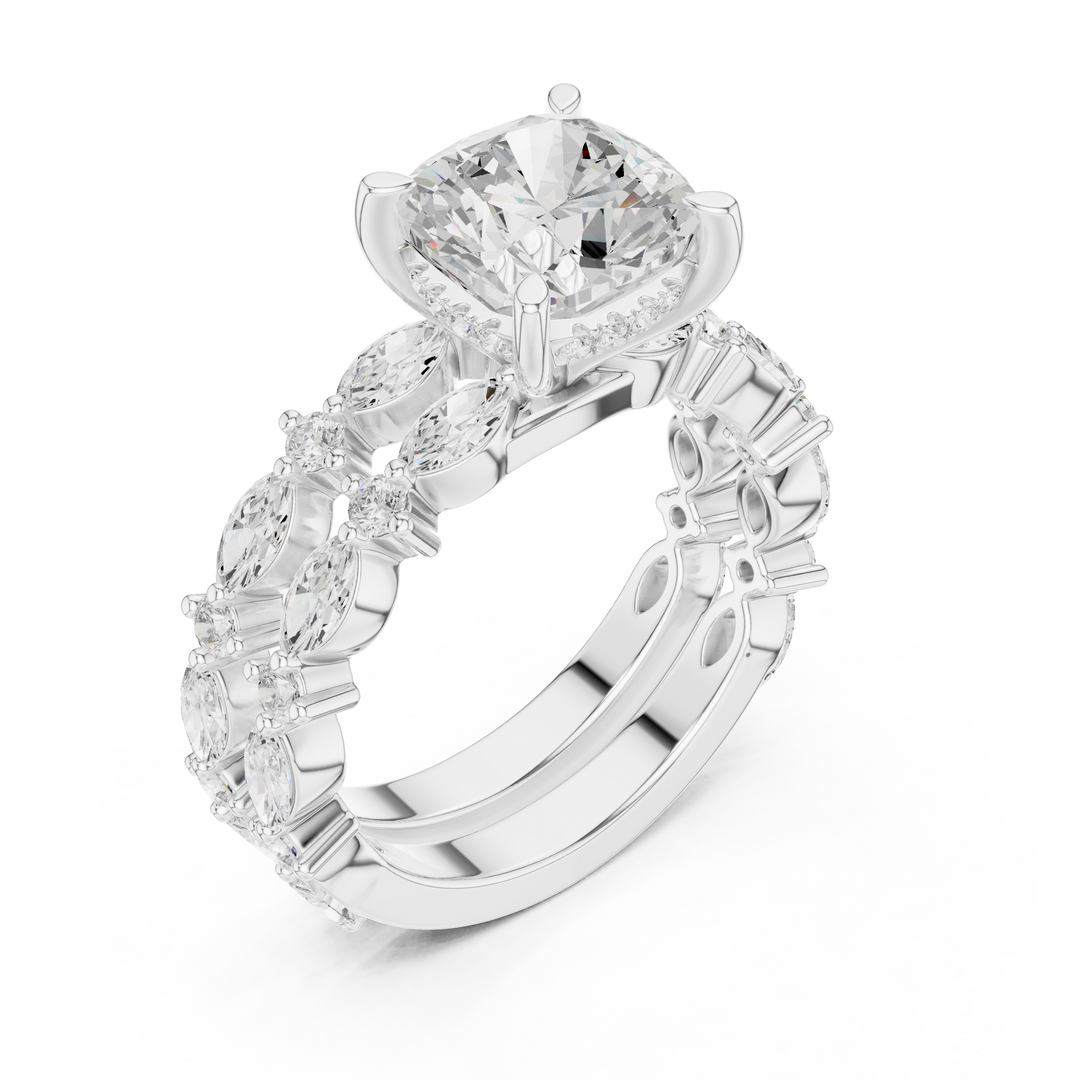 Glacier 2.65ct Cushion Cut Diamond Ring