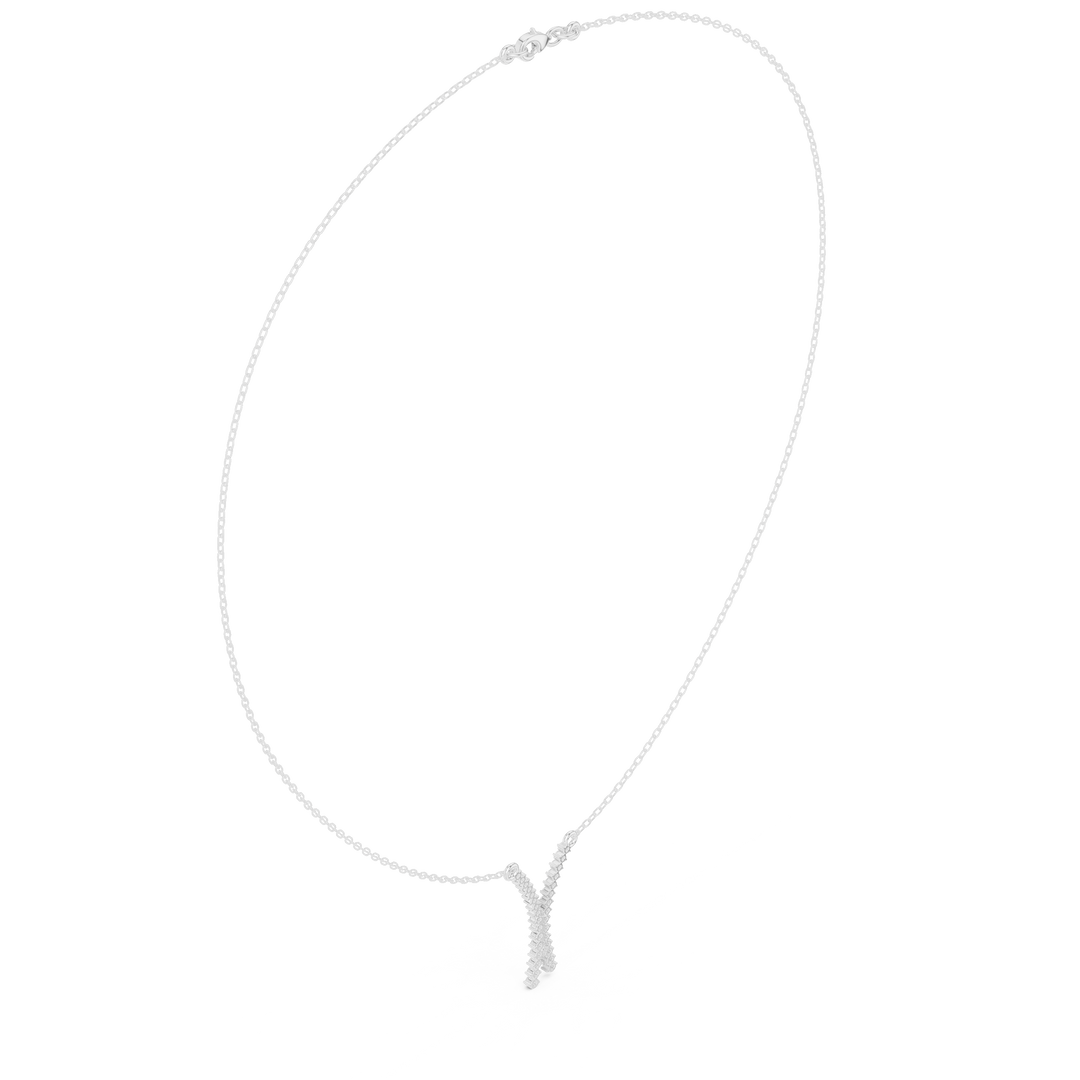 Forked Branch Pendant Necklace — 0.37ct