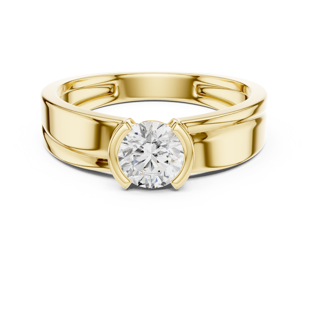 Tapered Channel Mens Ring — 0.50ct