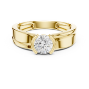 Tapered Channel Mens Ring — 0.50ct