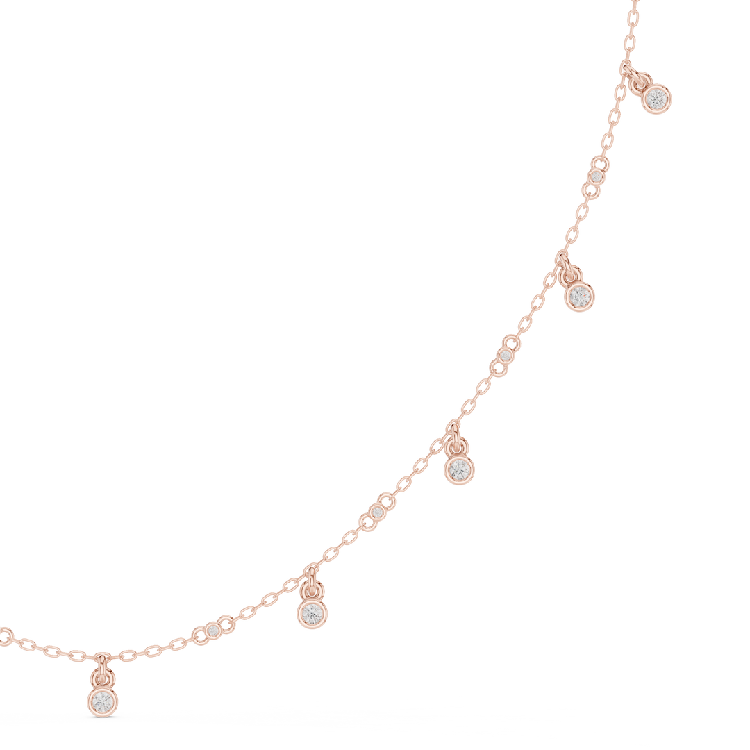 Diamond Station Necklace — 0.36ct