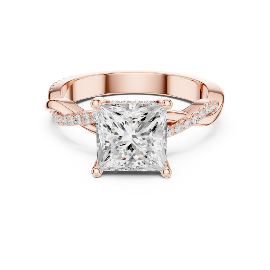 Imperial 2.00ct Princess Cut Three-Stone Diamond Ring