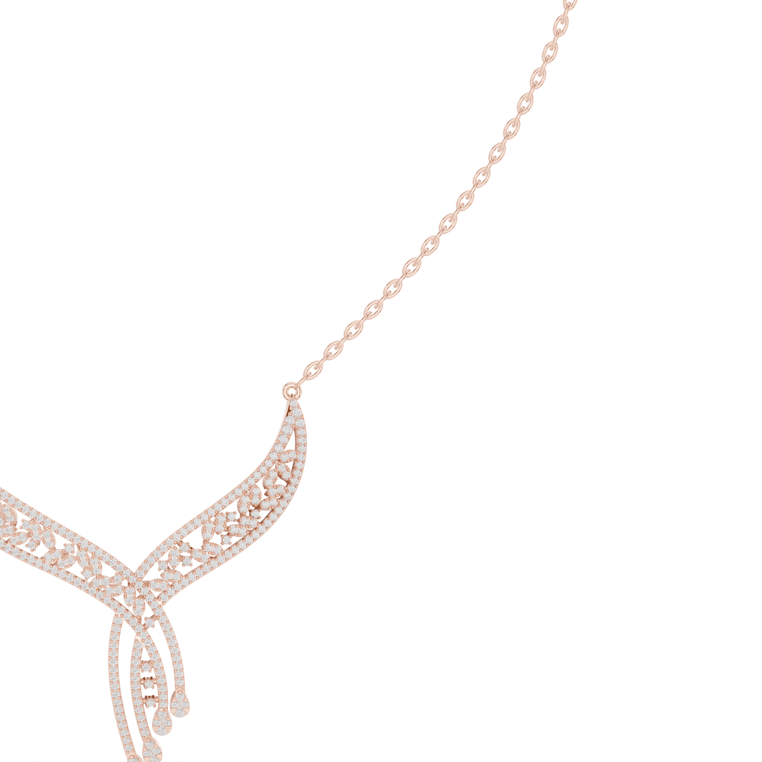 Crescent Wing Statement Necklace — 1.51ct