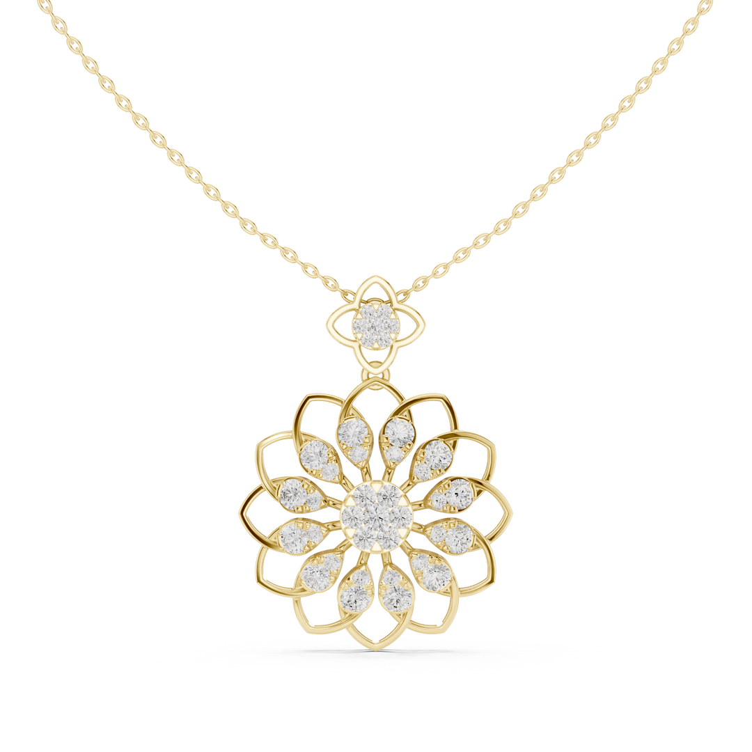 Sunflower Marquise Pendant — 1.76ct