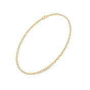 Graduated Bezel Tennis Necklace — 11.01ct