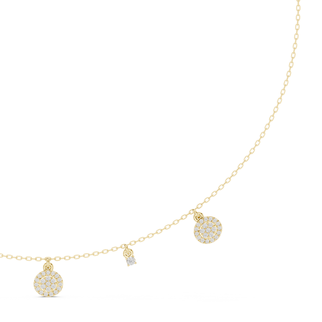 Hexagonal Cluster Necklace — 0.38ct