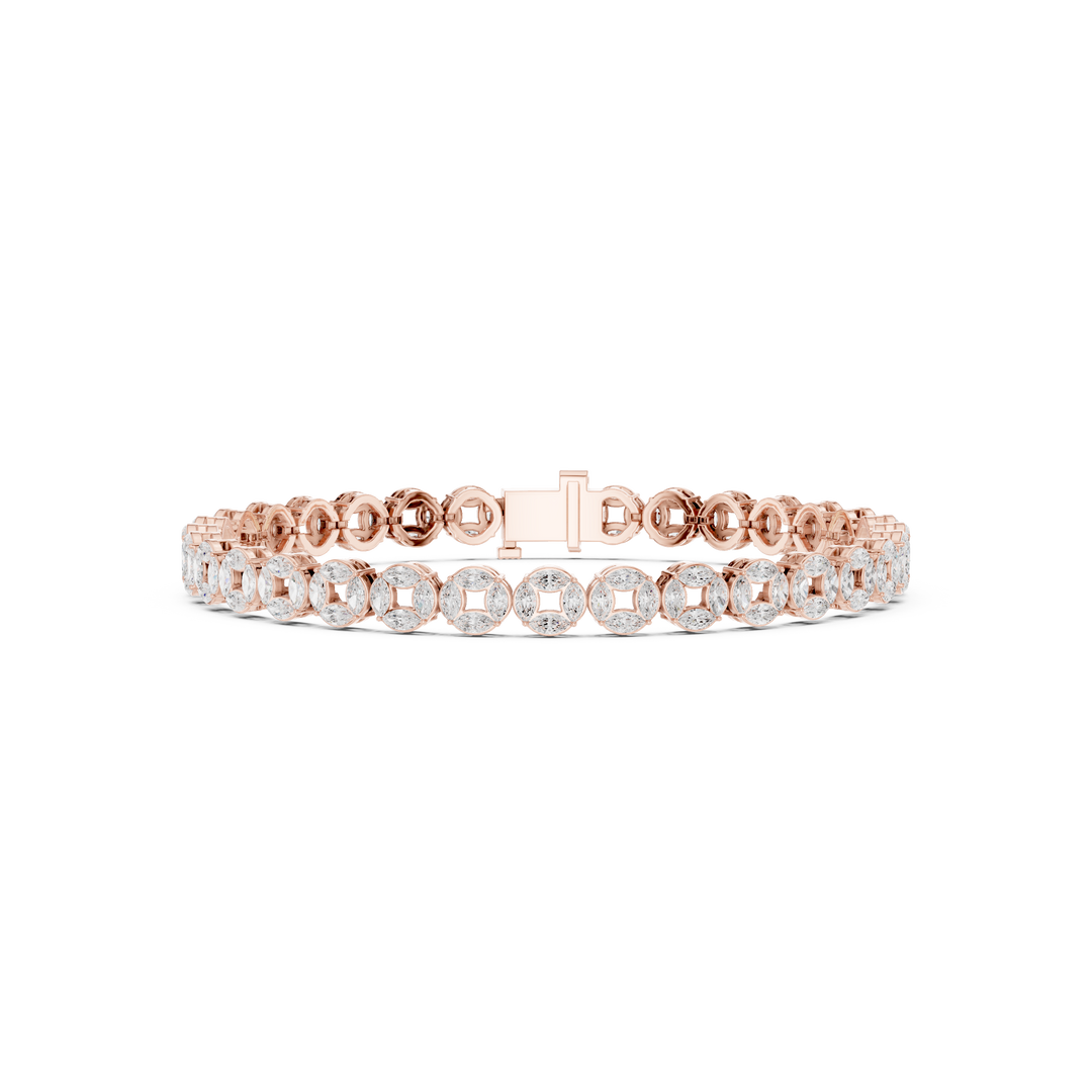 Marquise Link Men's Bracelet — 3.40ct