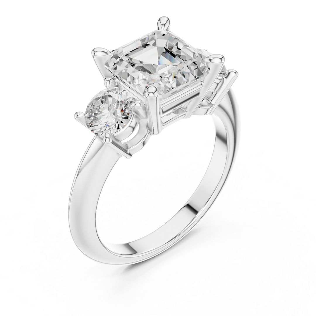 Grandeur 2.50ct Asscher Cut Diamond Engagement Ring