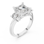 Load image into Gallery viewer, Grandeur 2.50ct Asscher Cut Diamond Engagement Ring
