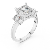 Grandeur 2.50ct Asscher Cut Diamond Engagement Ring