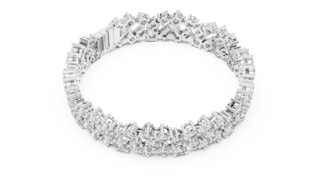Three-Row Graduated Bracelet — 14.45ct