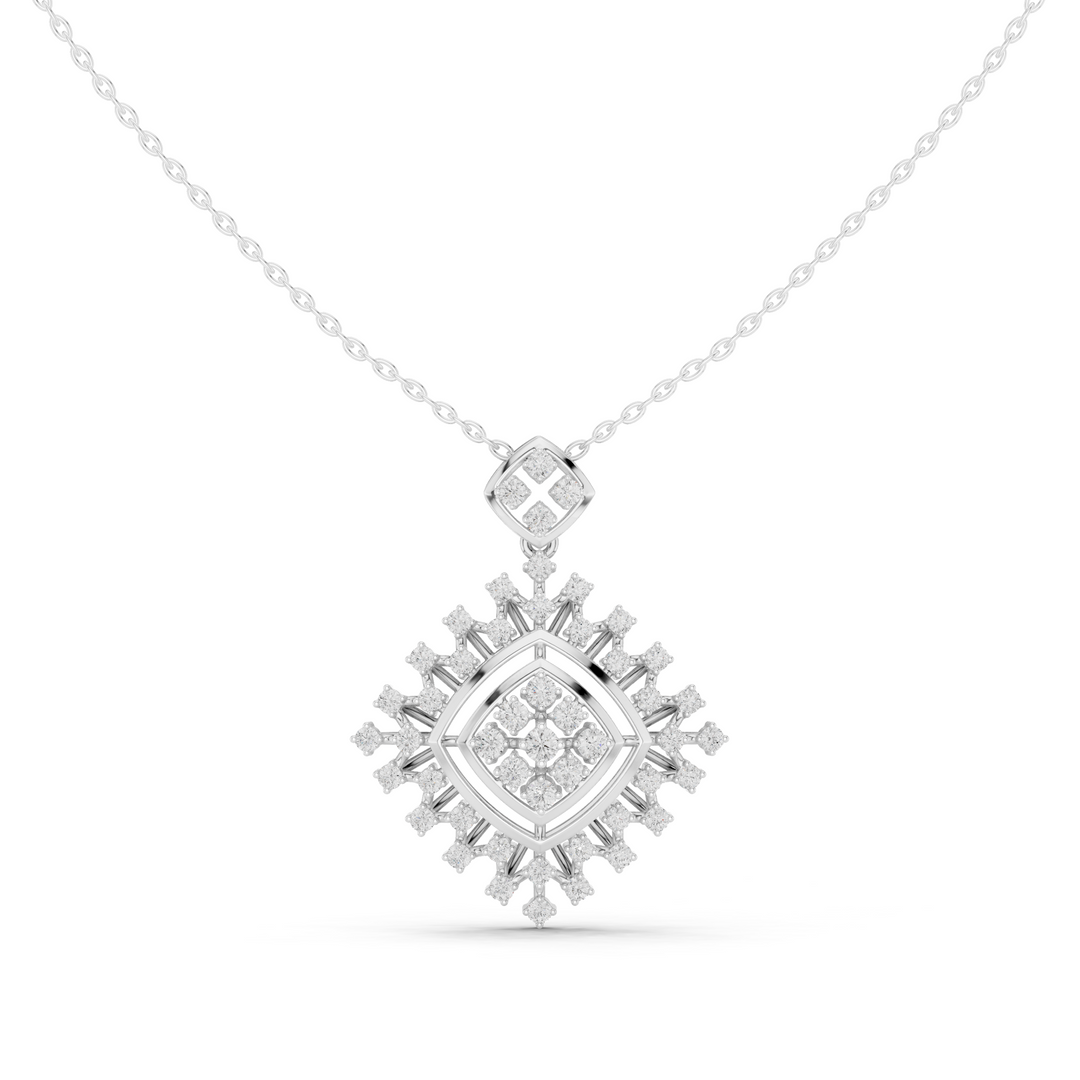Spike Halo Pendant — 1.05ct