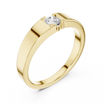 Load image into Gallery viewer, Tapered Solitaire Mens Ring — 0.30ct
