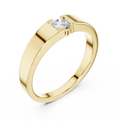 Tapered Solitaire Mens Ring — 0.30ct
