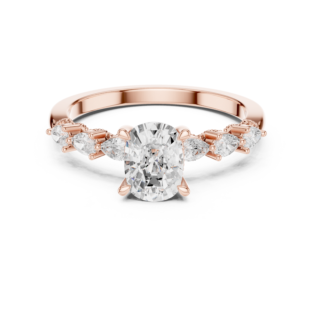Velour 2.00ct Cushion Cut Diamond Pavé Ring