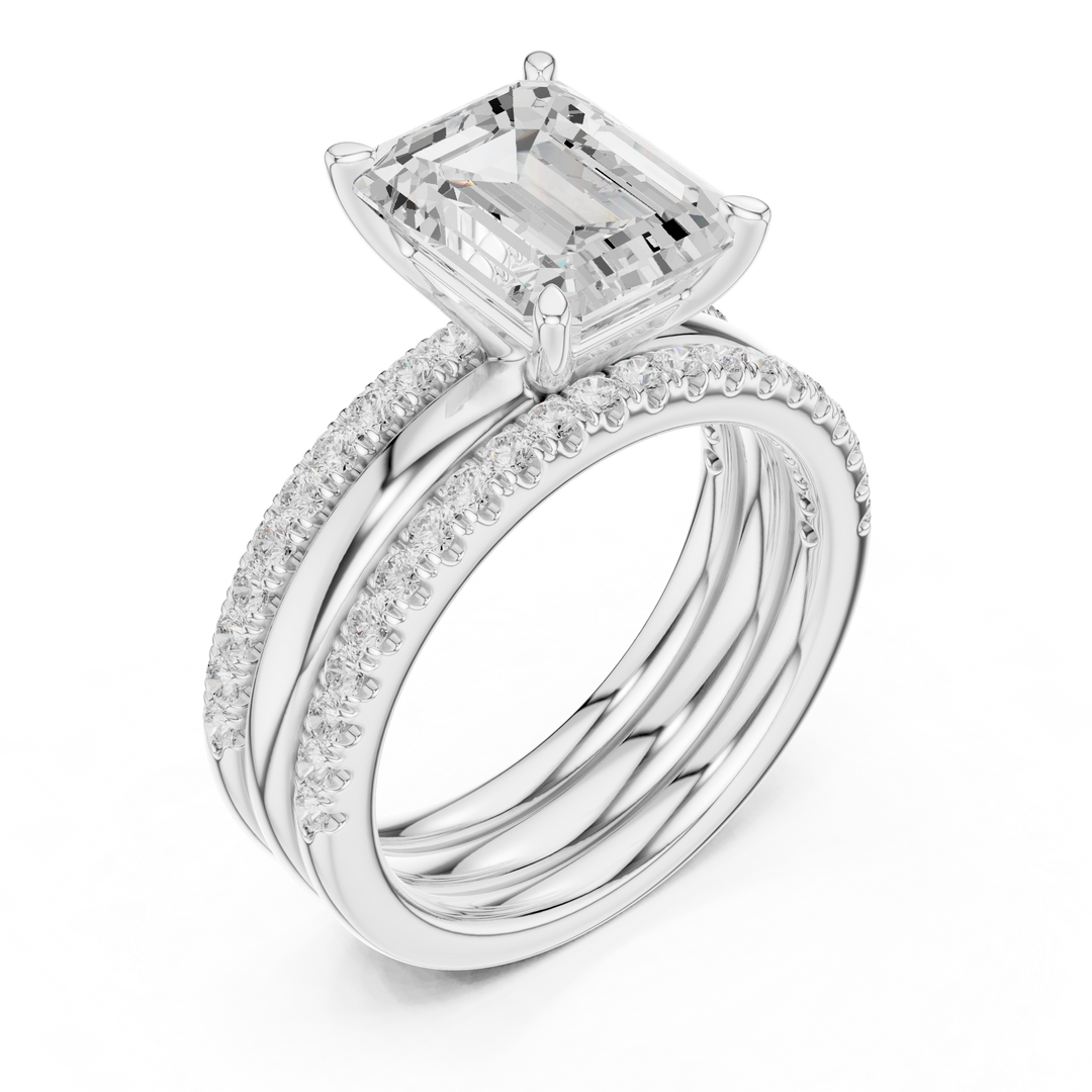 Oberon 2.83ct Emerald Cut Diamond Ring