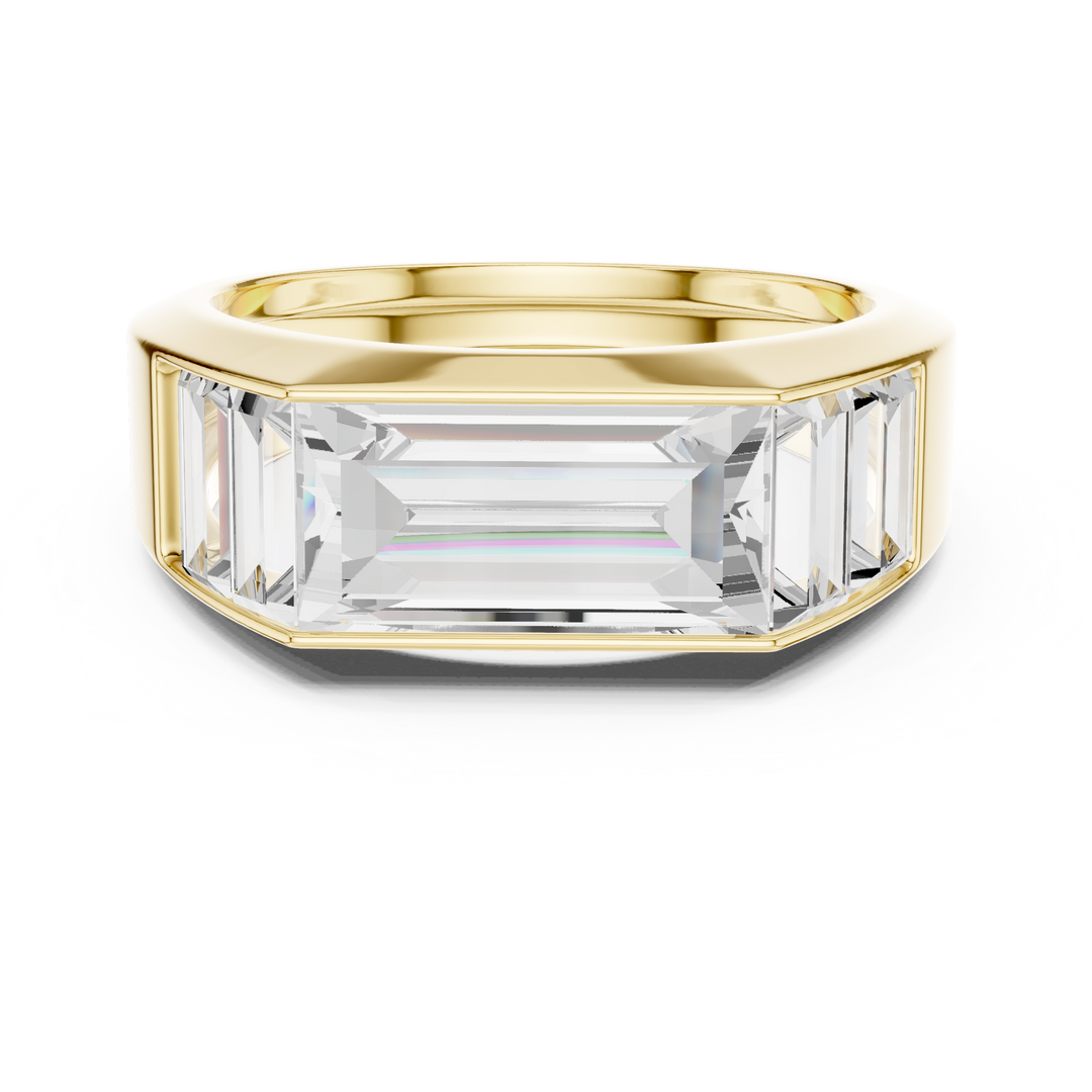 Multi Baguette Mens Ring — 3.42ct