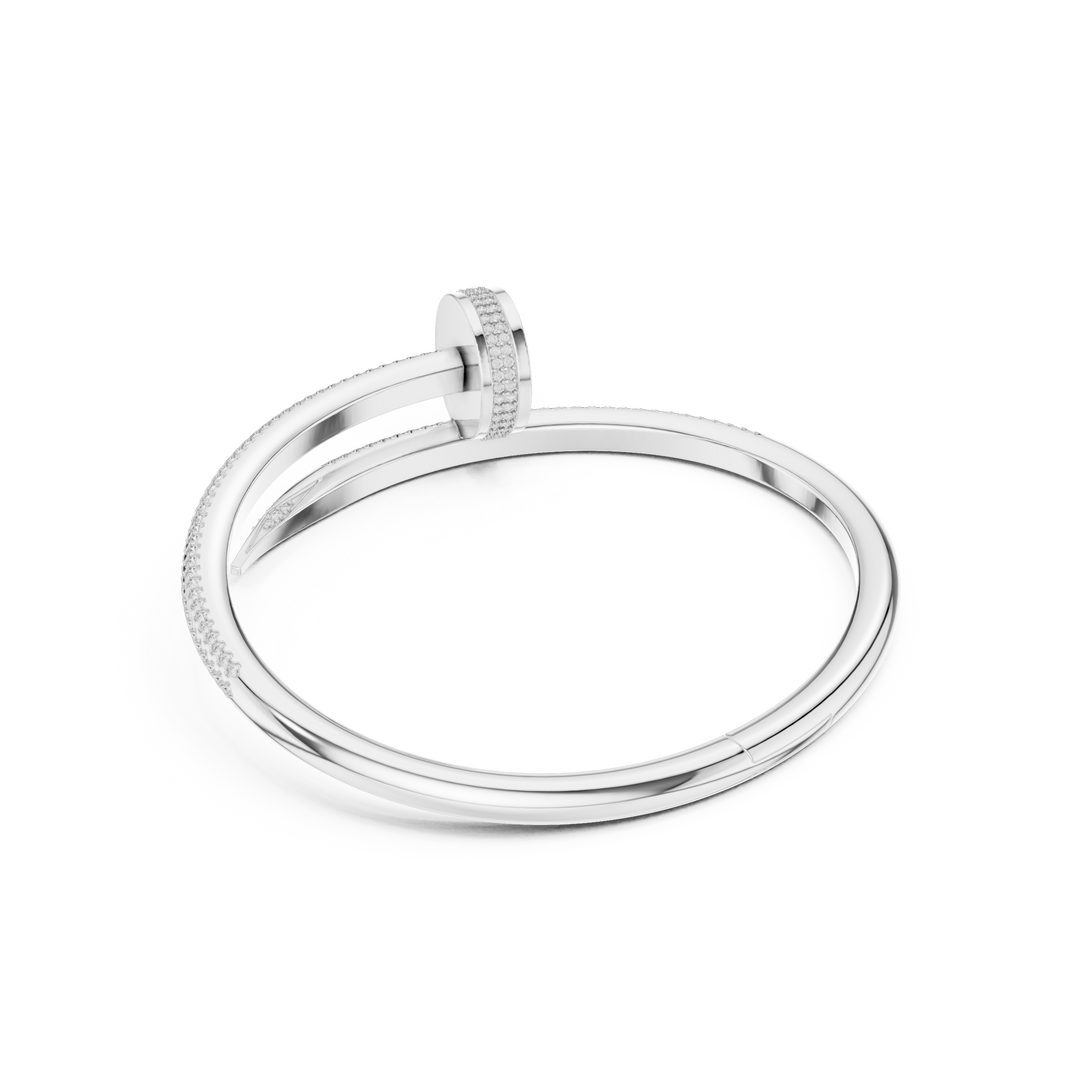 Diamond Wrap Bangle Men's Bracelet — 3.10ct