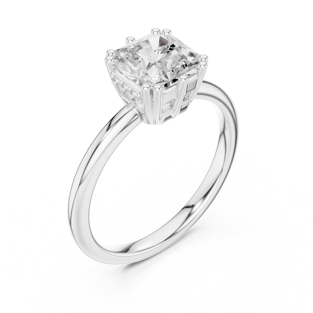 Diamantine 1.75ct Radiant Cut Diamond Ring