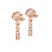 Tarini Diamond Cluster Drop Earrings