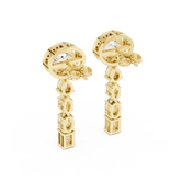Tarini Diamond Cluster Drop Earrings