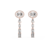 Tarini Diamond Cluster Drop Earrings