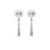 Tarini Diamond Cluster Drop Earrings