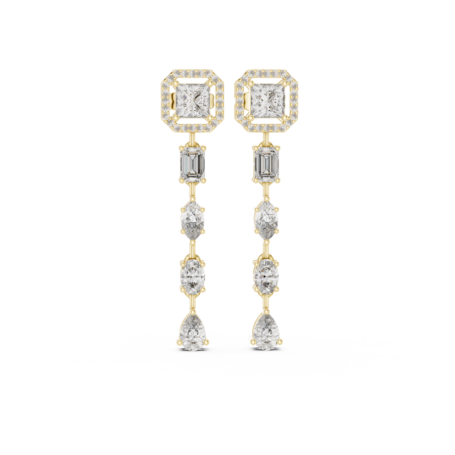 Kanika Diamond Cluster Drop Earrings
