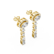Tarini Diamond Cluster Drop Earrings